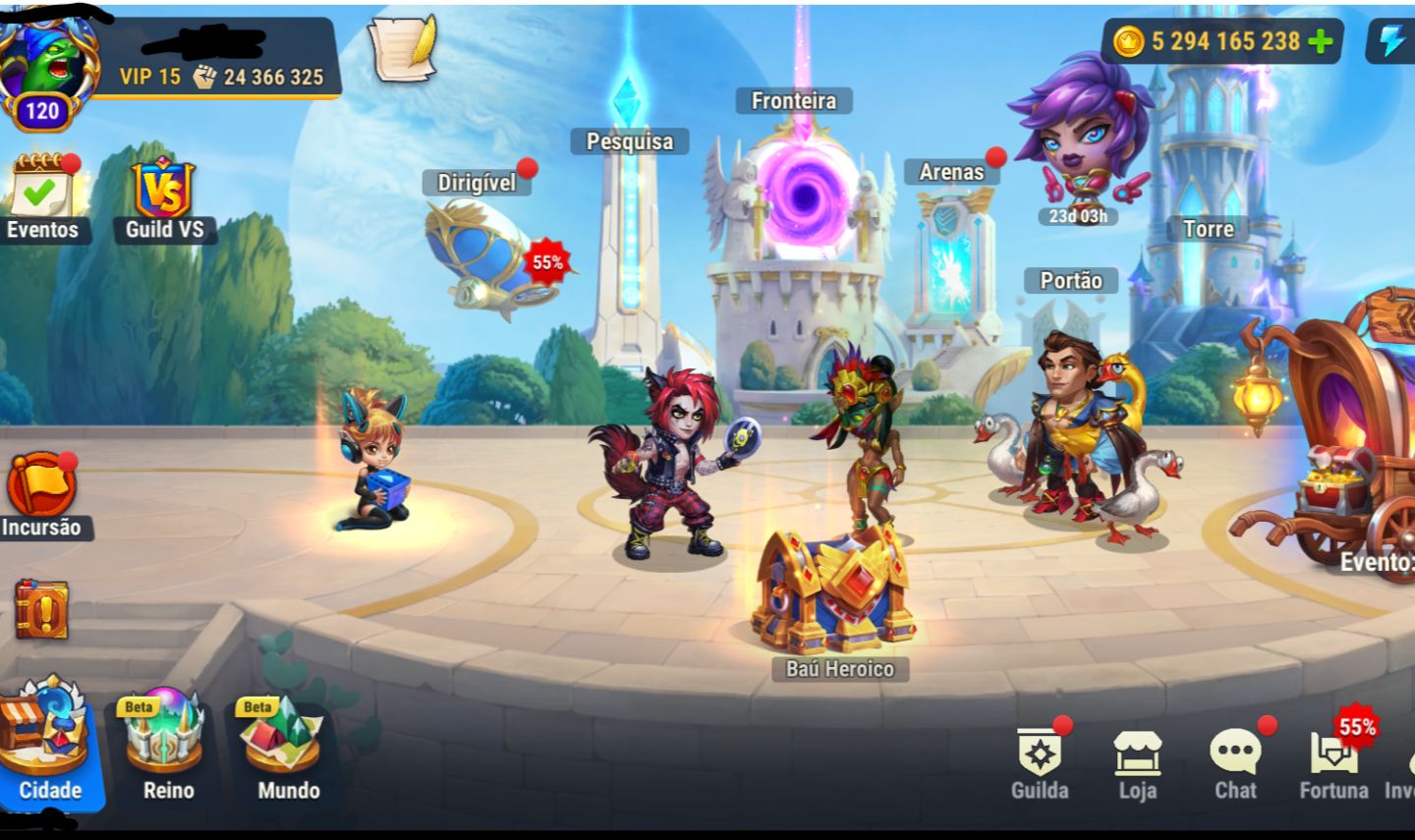 CONTA HERO WARS ALLIANCE - 13.9m de Poder