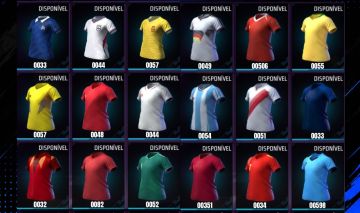 TODAS AS CAMISAS DE TIMES FREE FIRE