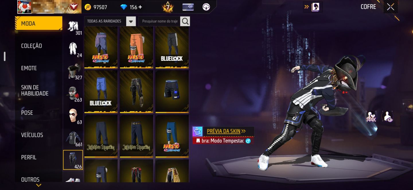 Conta de ff super rara