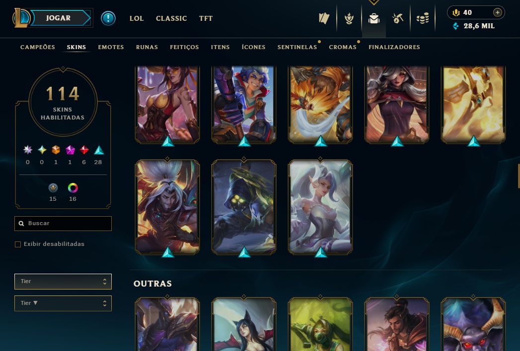 CONTA UNRANKED - 114 SKIN - FULL CHAMP + PREÇO BAIXISSIMO! - 100% SEGURA!