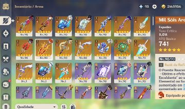 GENSHIN +50T5, Mavuika+bis, Neuvillet+bisR2, Flins+bis, Chasca+bis, Lyney+bis e+