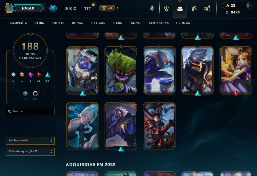 Conta LoL Desde 2013 com Diversas Variedades ! Full Acesso