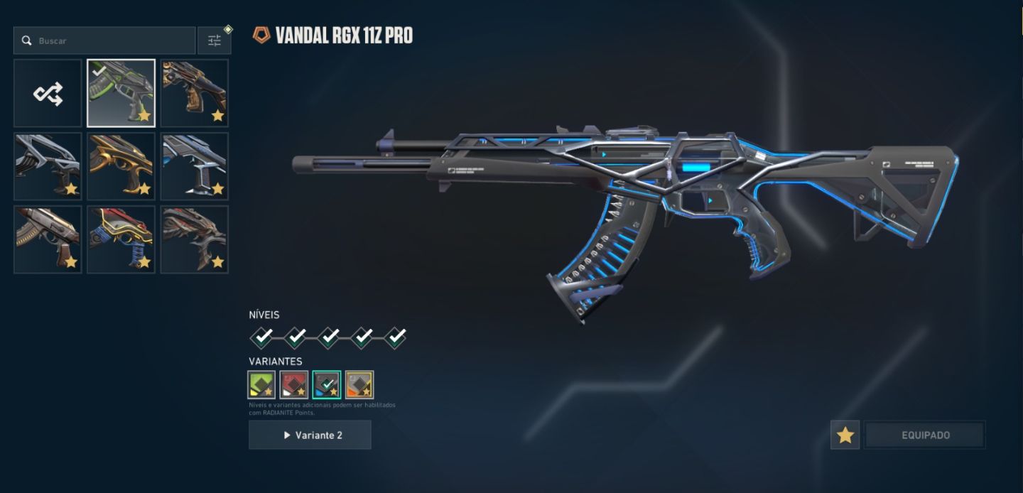 CONTA DE VALORANT COM PACOTE CHAMPIONS 2026, 3 FACAS VCT, E MUITAS OUTRAS SKINS