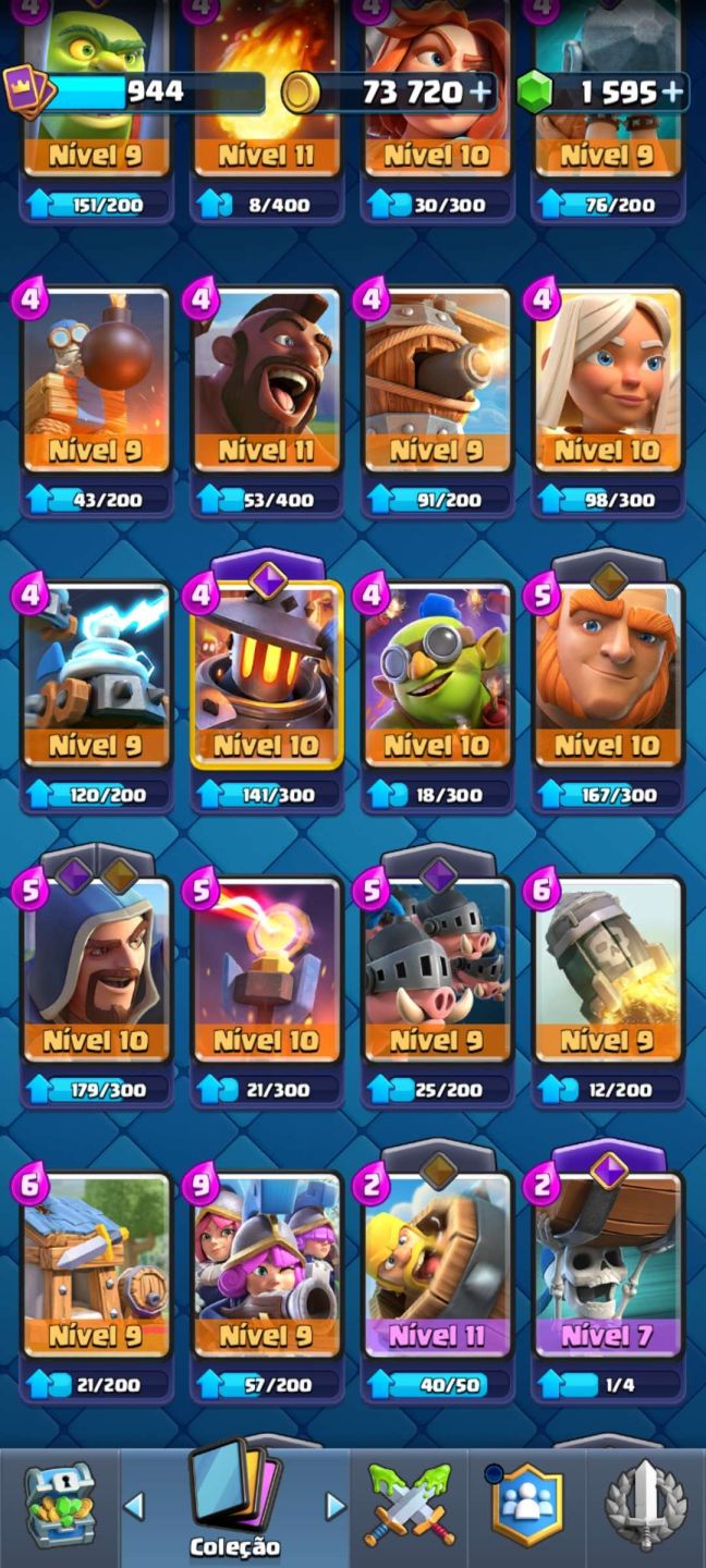 BRAWL STARS + CLASH ROYALE | 57 BRAWLERS | 90/123 CARTAS | 1595 GEMAS