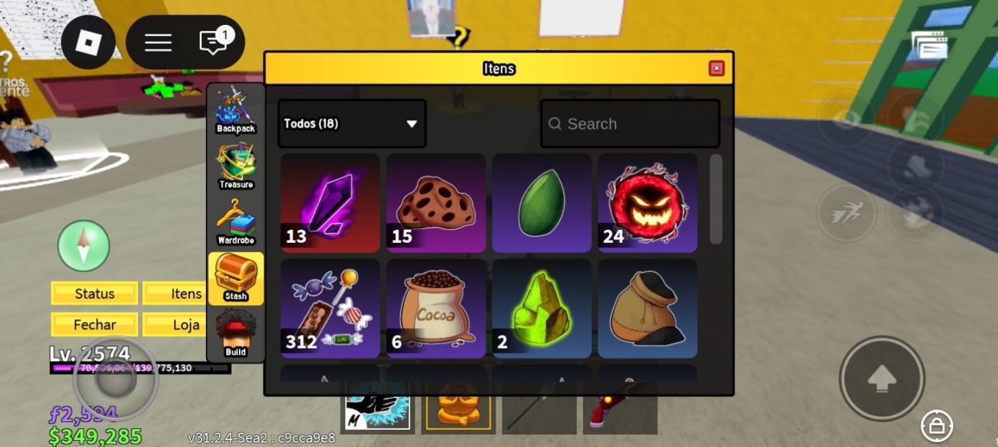 Conta Blox Fruits - Buddha e Rocket PERMANENTE+ Skins de Robux