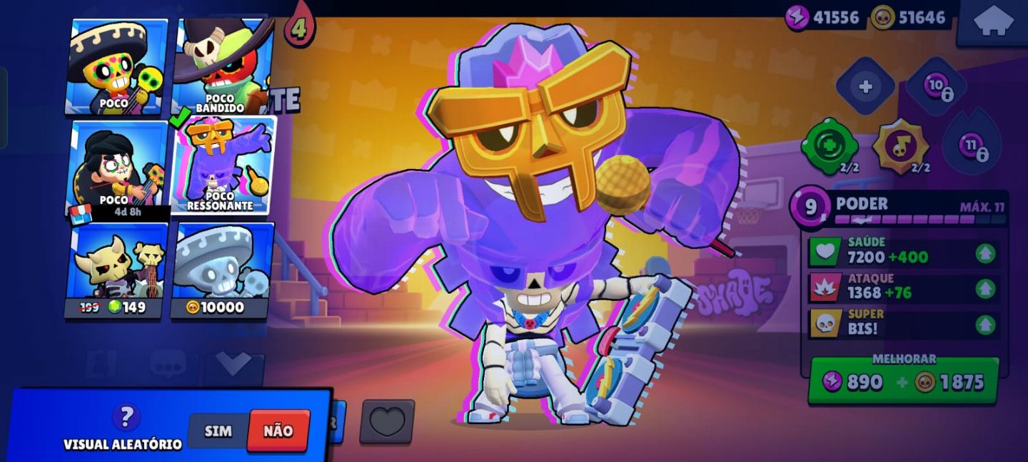 Conta Brawl Stars 61K, +590 gemas, +45k de ouro, Skins Raras, 107 Brawlers