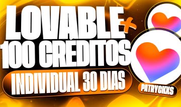 Lovable Pro 100 Créditos +5 Diariamente 100% Privado e Individual 30 Dias