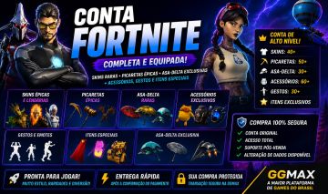 CONTA FORTNITE COMPLETA | 40+ SKINS | 50+ PICARETAS | 30+ ASAS-DELTA | ACESSO