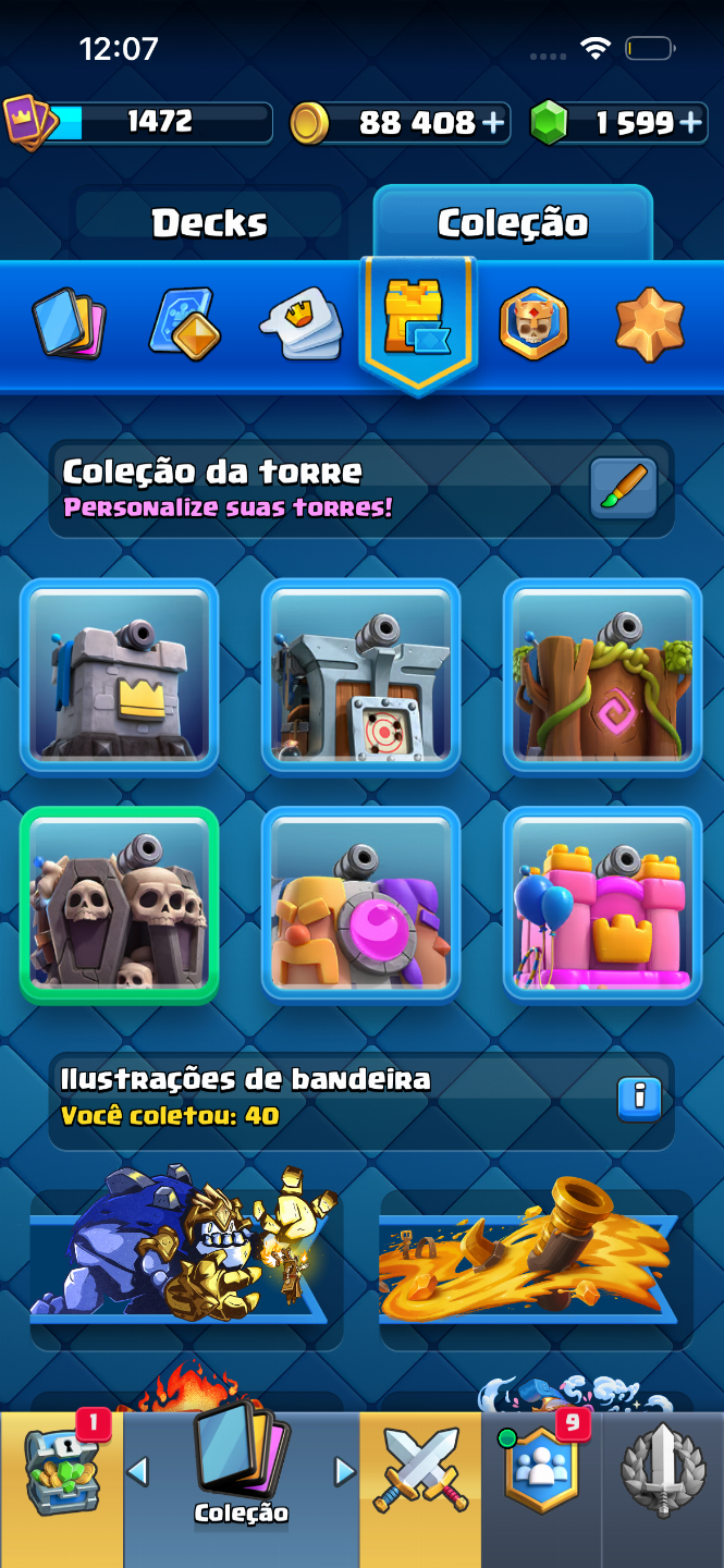 Conta Clash Royale 8600 Troféus Nível 14 1.500 Gemas Cartas Nvl 14 e Evoluções