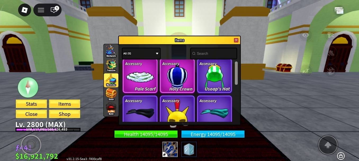 CONTA BLOX FRUITS LV MAX (LV. 2800)