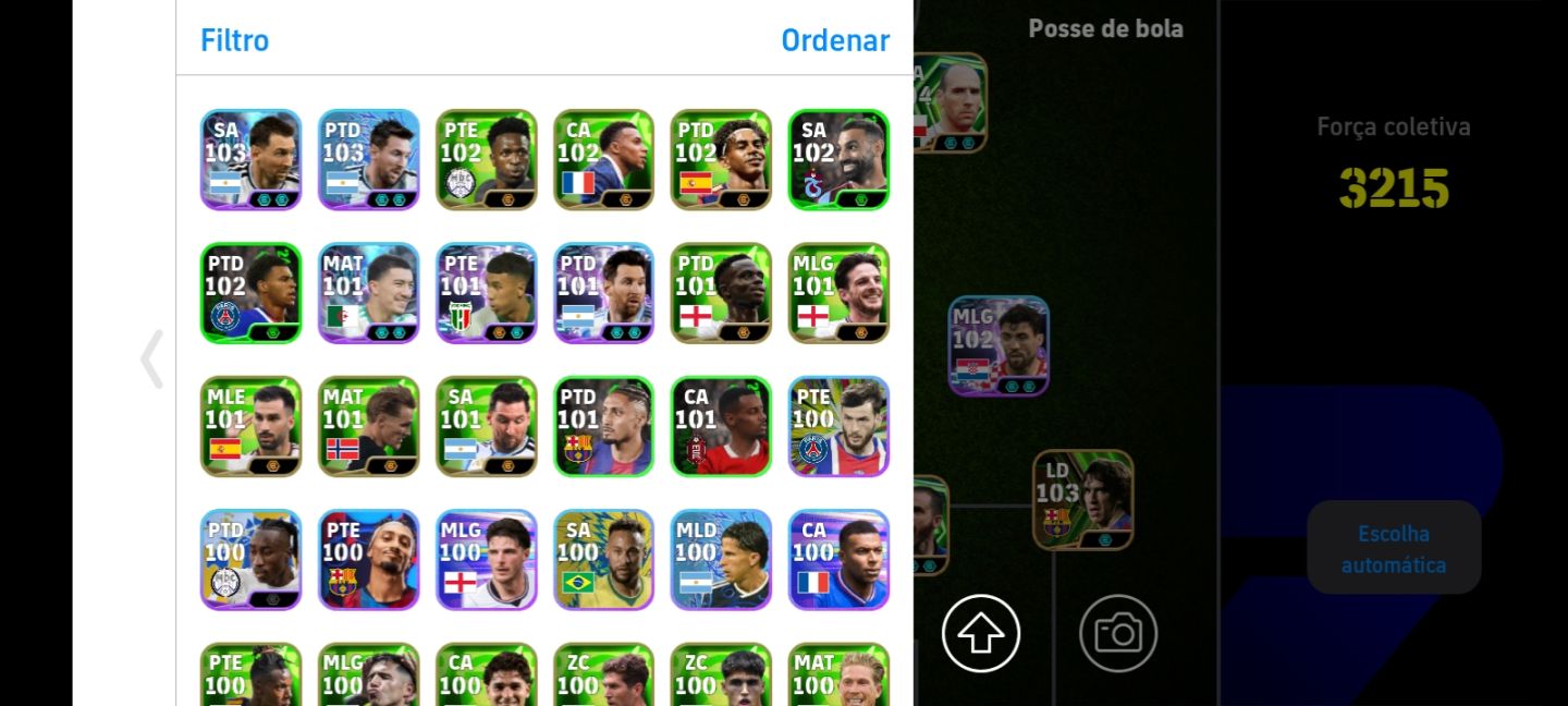 Conta de efootball 2215 de força de time competitivo!