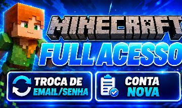 CONTA MINECRAFT JAVA/BEDROCK FULL ACESSO LIFETIME - CONTA NOVA !