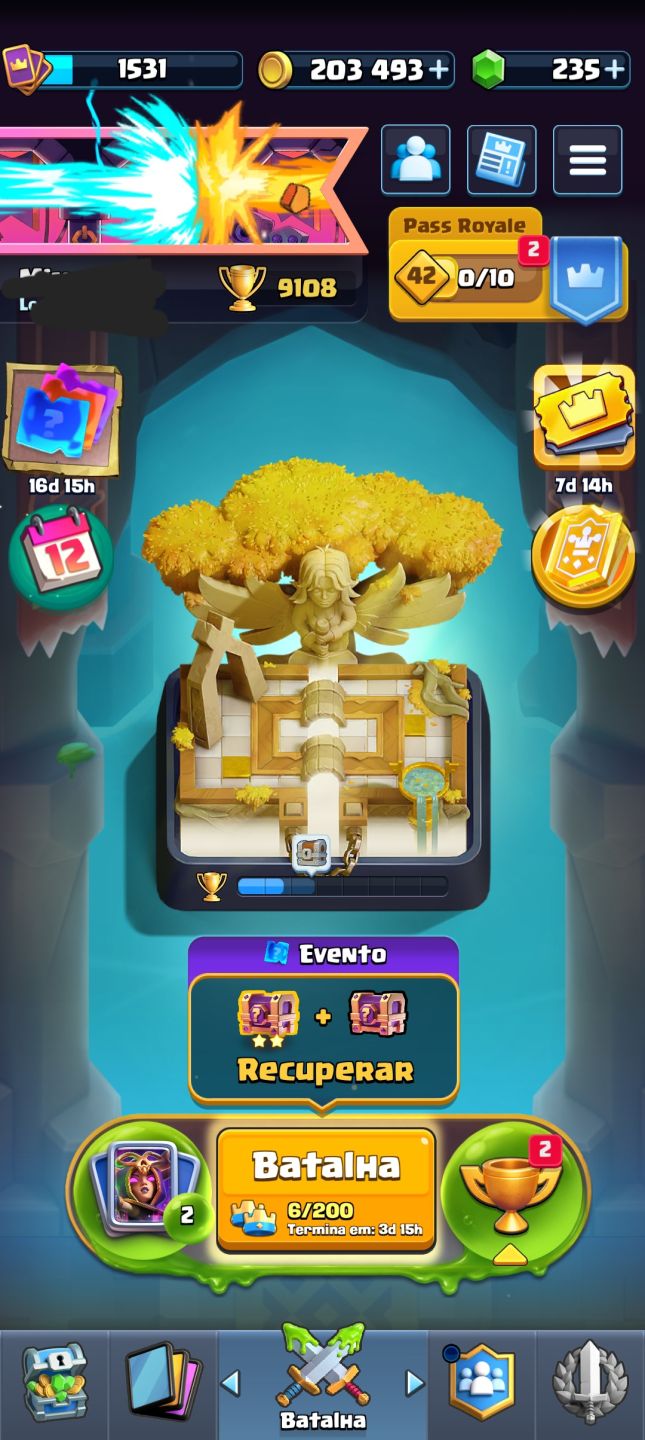 Conta clash royale com várias evolução emotes cartas e tals