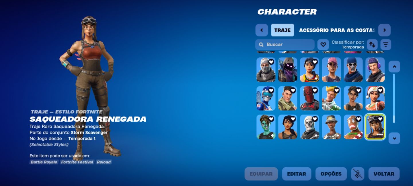 CONTA FORTNITE COM MAIS DE 1K ITENS.