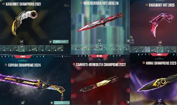 Champions 21, 22, 23, 24 e 25 + skins raras vct + melhores skins