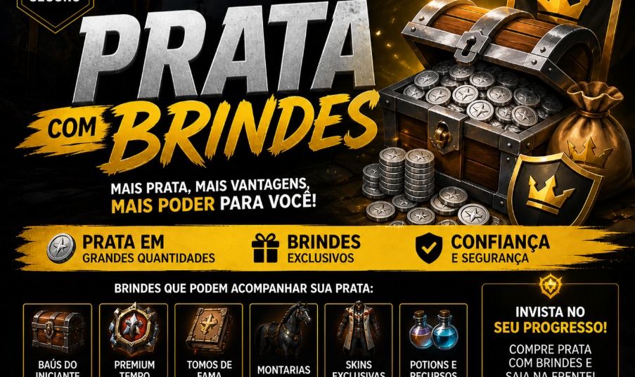 A cada 10M de prata GANHE de brindes Albion (AM) MELHOR PREÇO DO SITE!!!
