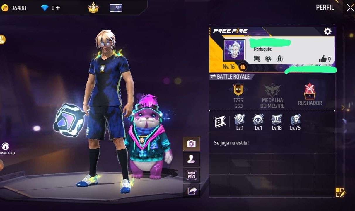 CONTA FF COMPLETA NV 16 - CAMISA DA SELEÇÃO BRASILEIRA + AUG ECLIPSE + CARTÃO DE
