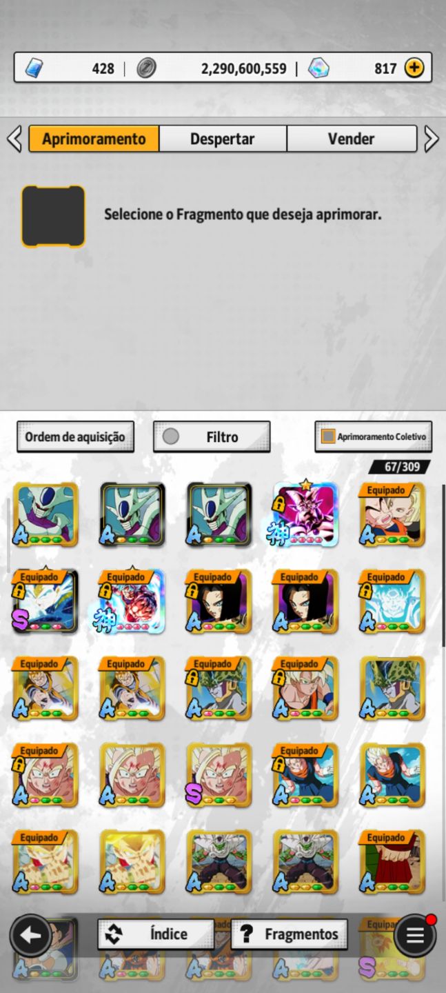 Conta dragonball legends com o novo goku ssj e cooler ultra