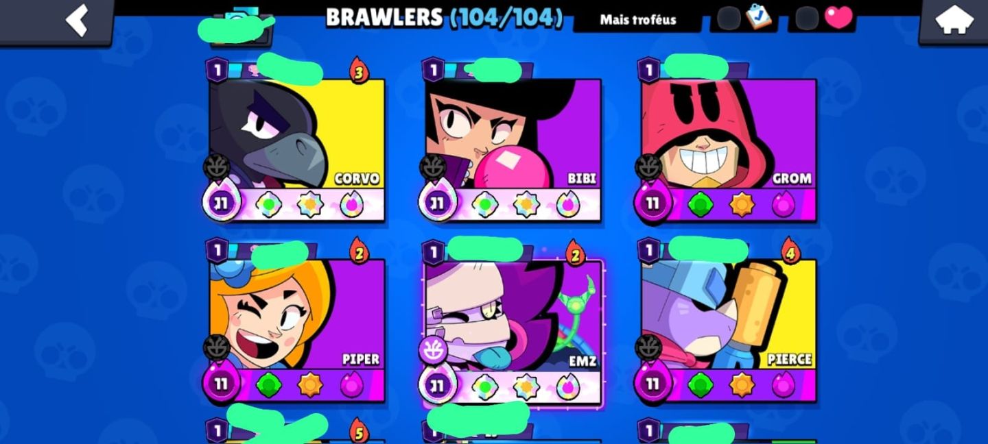CONTA BRAWL STARS TOP TIER | 46K TROFÉUS | ALL BRAWLERS | FAMA MARCIANA 1