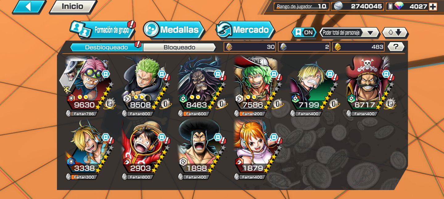 ACC TOP ONE PIECE BOUNTY RUSH BARATA