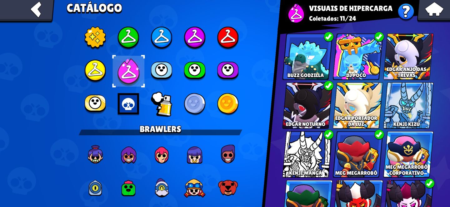 (50% OFF)Brawl Stars FULL | 130K Troféus + 773 Skins (2Frank Rei) + Fama Alien 2