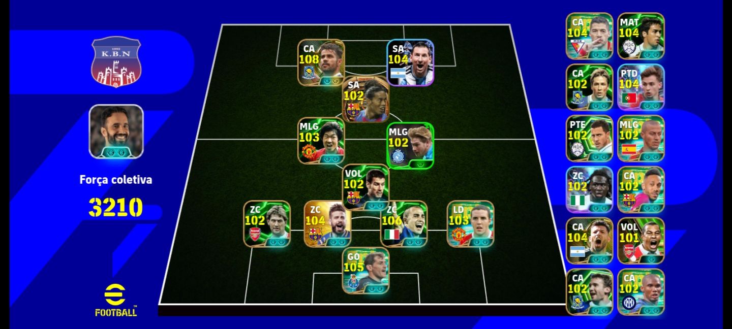 CONTA EFOOTBALL RARA 3210 DE FORÇA