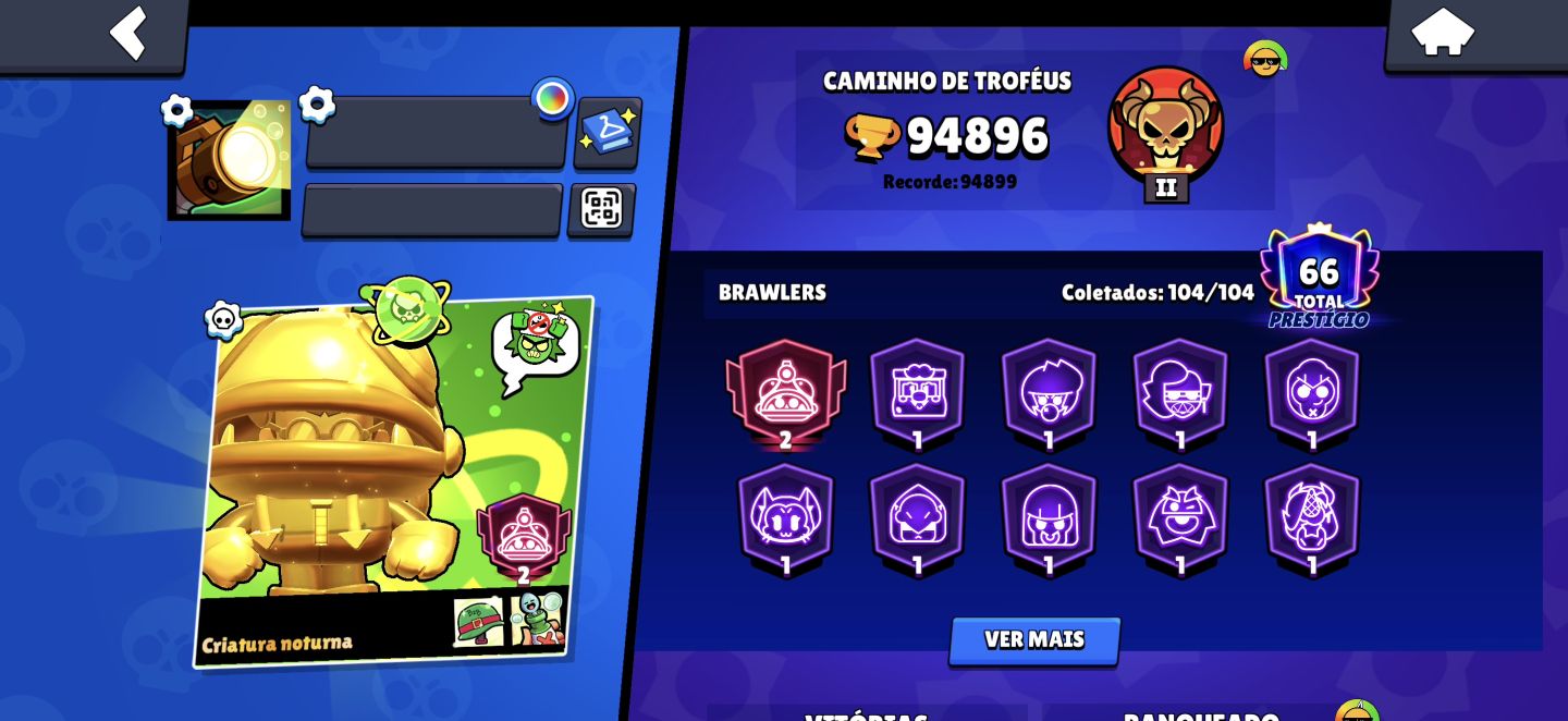 Conta Brawl - 95k - Alien - Totalmente Full - Colecionador (rara)!