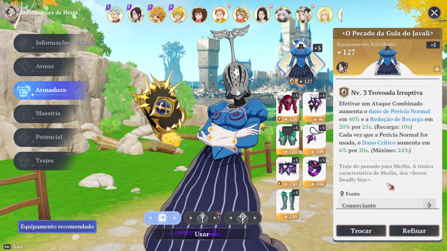 Conta Seven Deadly Sins: Origin MidGame com quase todos os Herois ( Ban P6 )