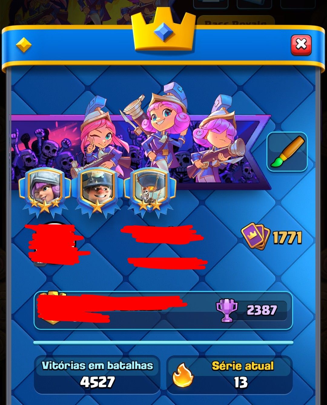 CONTA CLASH ROYALE NÍVEL 16 | 20 CARTAS LVL 16 | 16 EVOLUÇÕES | 14K TROFÉUS