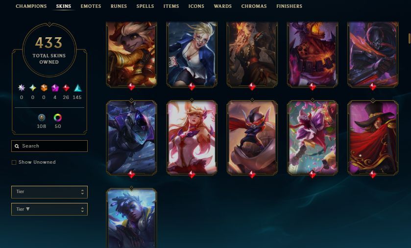 4K+ GASTOS MUITAS FACAS UNRANKED CHAVEIRO ASCENDENTE MTS SKINS RARAS LOL
