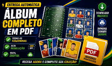 Álbum Copa 2026 Completo em PDF + Todas as Figurinhas | Entrega Automática