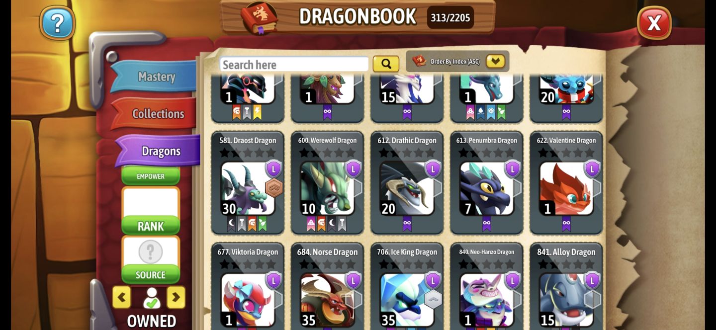 Conta Dragon City antiga lv 60