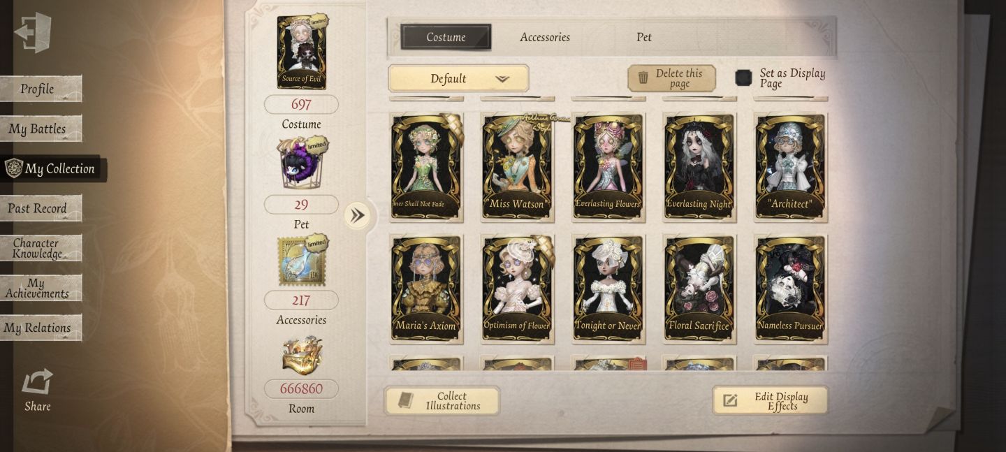 Conta Identity V (NA/EU Android) - Limitados, Danganronpa, Persona, Misty Villa