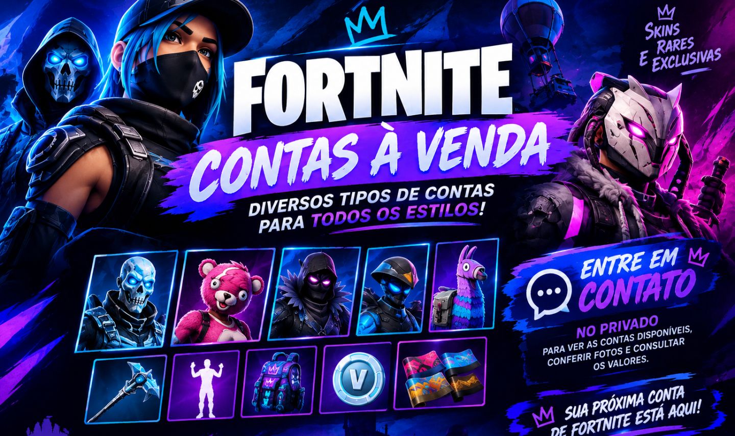 CONTAS DE FORTNITE COM VBUCKS FULL ACESSO E DIVERSAS SKINS