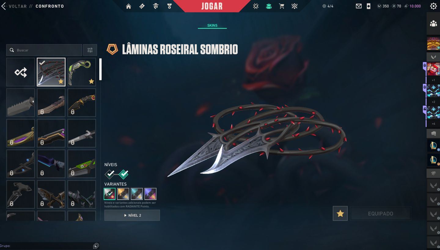 CONTA VALORANT VANDAL CHAMPS 25 - 910+ GASTO! -8 SKINS PREMIUM - 2 SKIN DE FACA