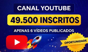 Canal YouTube 49.500 Inscritos | Apenas 6 Vídeos | Alto Alcance | Não Monetizado