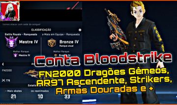 Conta Bloodstrike Skins de arma eterna, ultra, Skins de Strikers e +, confira