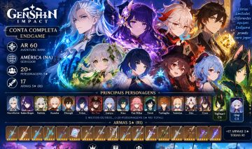 Genshin Impact | AR60 | América | 20+ Personagens 5 | 17 Armas 5