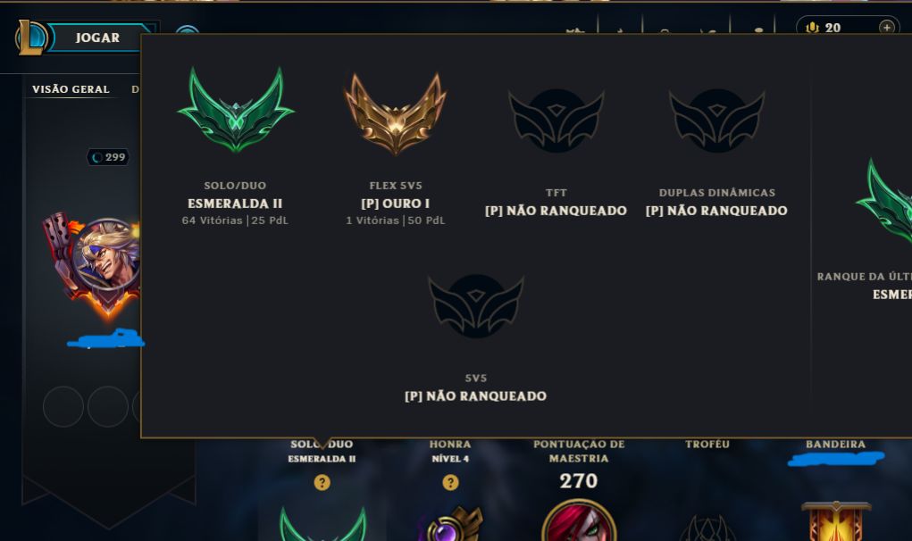 CONTA DE LEAGUE OF LEGENDS ESMERALDA TODOS OS PERSONAGENS LIBERADOS!
