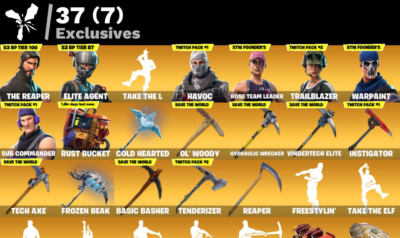 CONTA FORTNITE CAPÍTULO 1 - TEMPORADA 3 ATÉ 9 + SKINS TWITCH