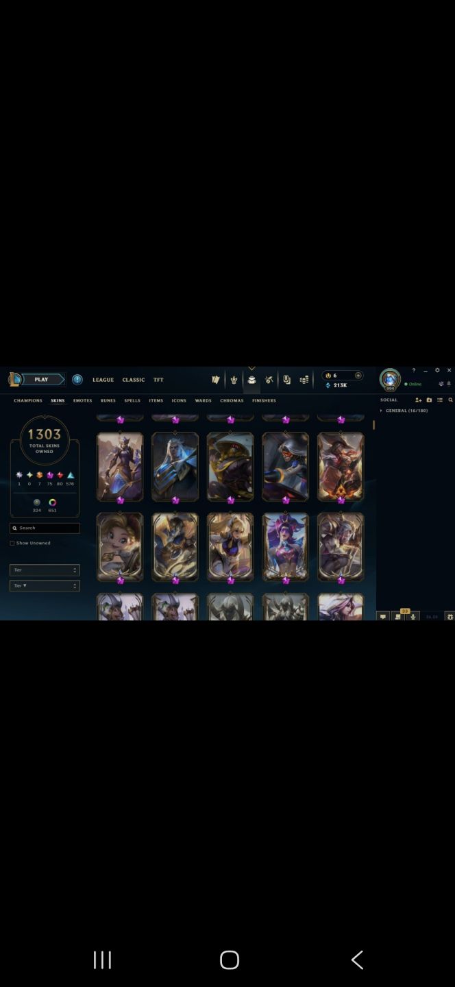 Conta LoL - Skin Ahri Faker, New pax jax, New pax sivir...
