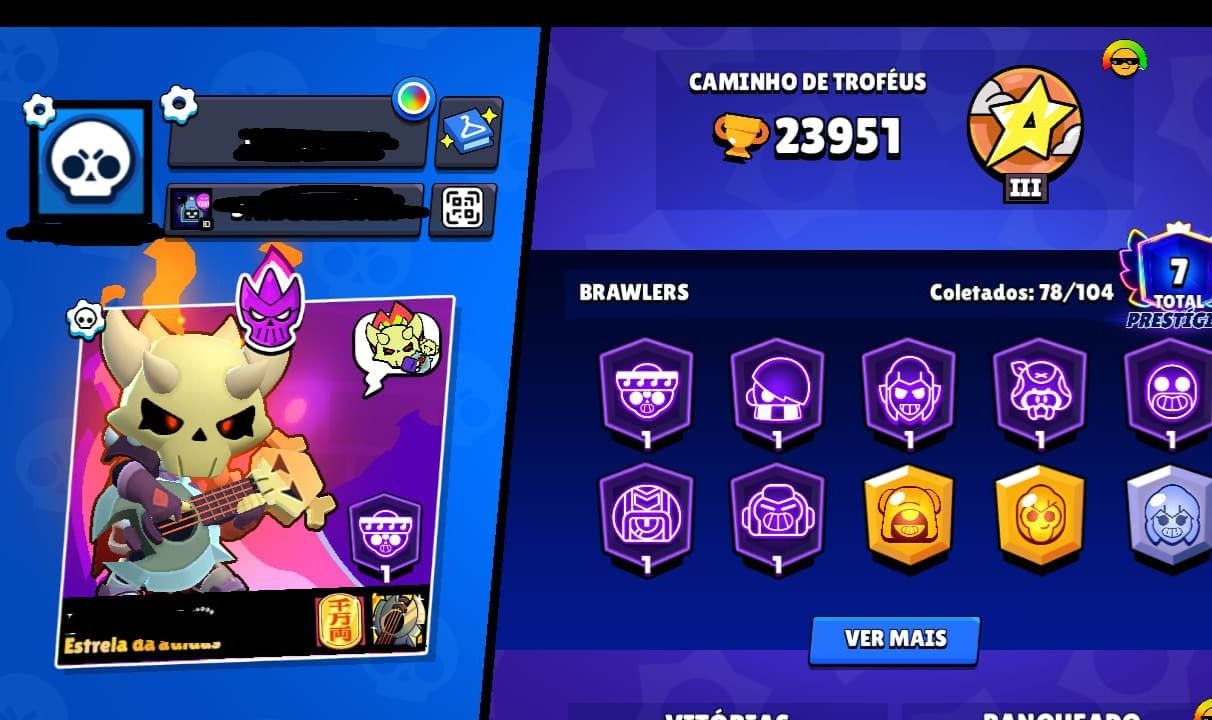 CONTA BRAWL STARS 25K+197 GEMS