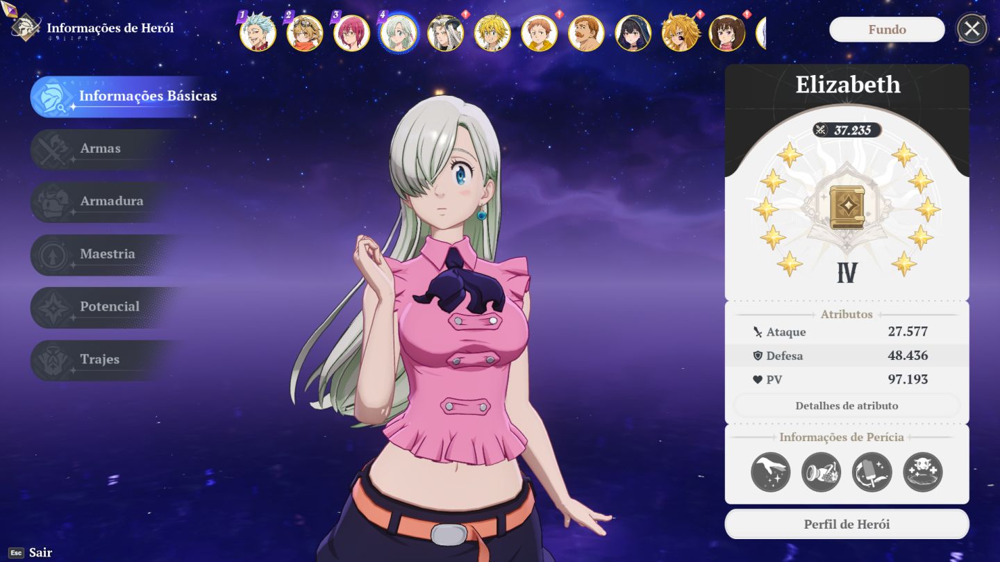 NA EAST - CONTA END GAME - TODOS OS CHARS - MERLIN, BAN, ELIZABETH P10
