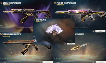 CONTA COM PACOTE CHAMPIONS 25, VANDAL CHAMPIONS 23 E PHANTOM 24 E LEQUE RARO