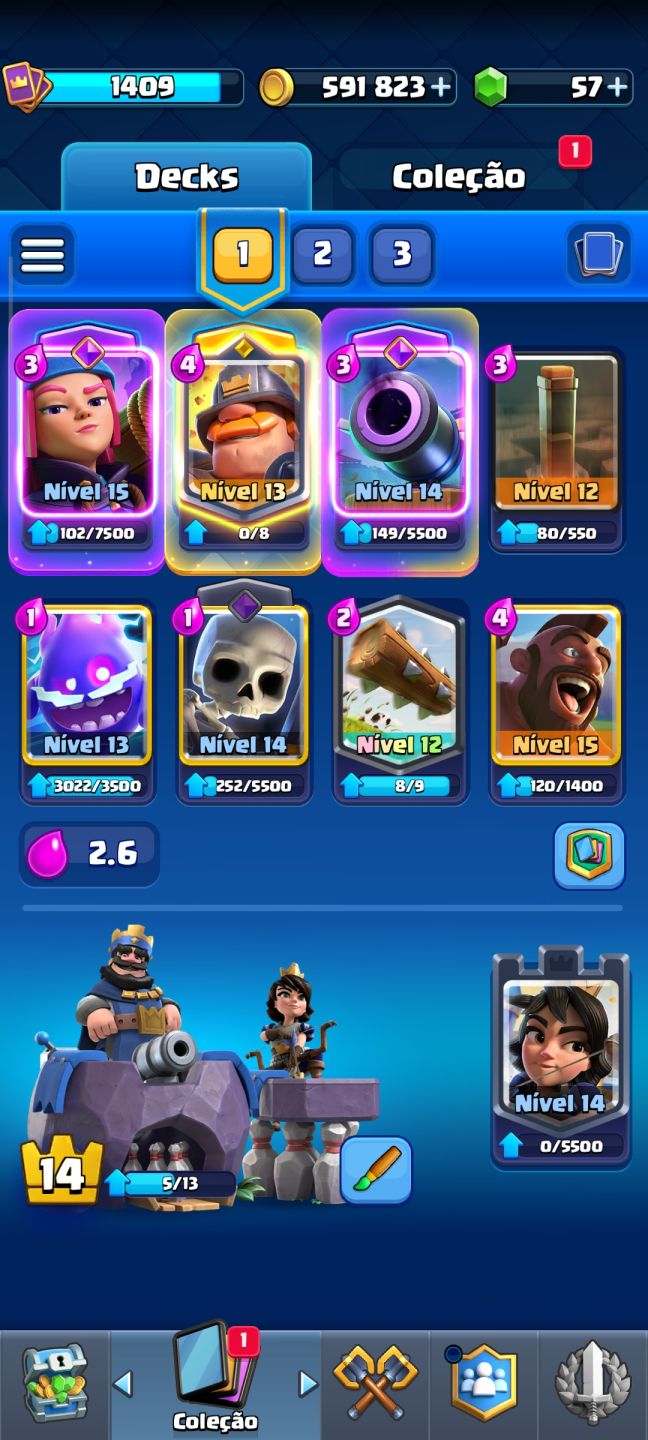 CONTA DE CLASH ROYALE COM MAIS DE 10500 TROFÉUS
