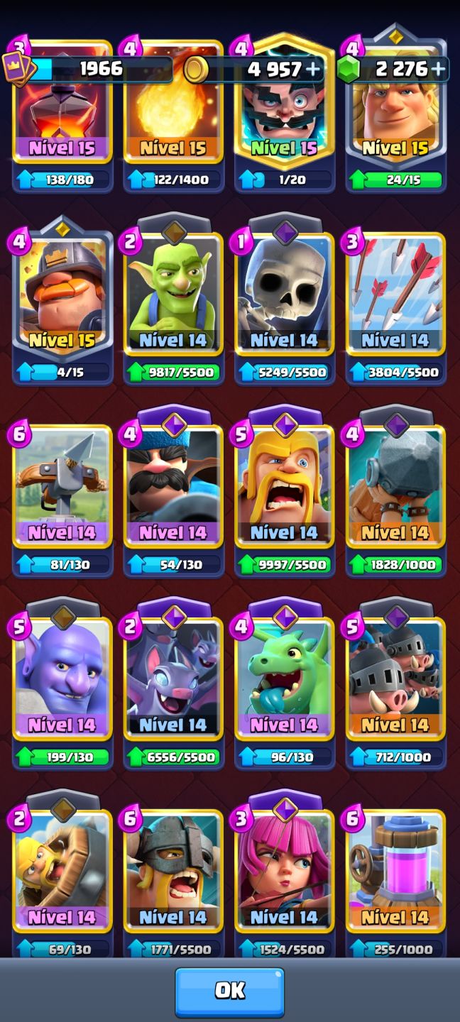 CONTA CLASH ROYALE | 13.000 TROFÉUS | 21 CARTAS NÍVEL 16 | 25 EVOS |