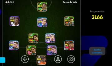 Conta eFootball 3166 Força Máxima | Xabi Alonso + Bebeto 104 + Beckham 101