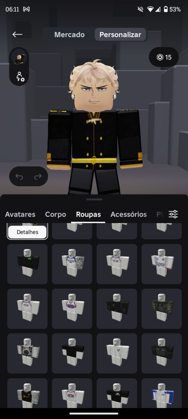 Conta de Roblox - 8145 robux gastos.