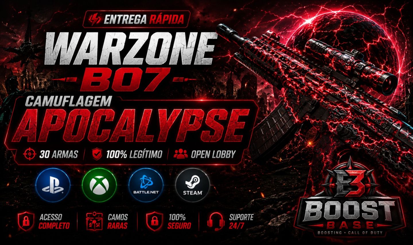 BO7 Apocalypse | 30 Armas na Sua Conta | Open Lobby | Até 7 Dias