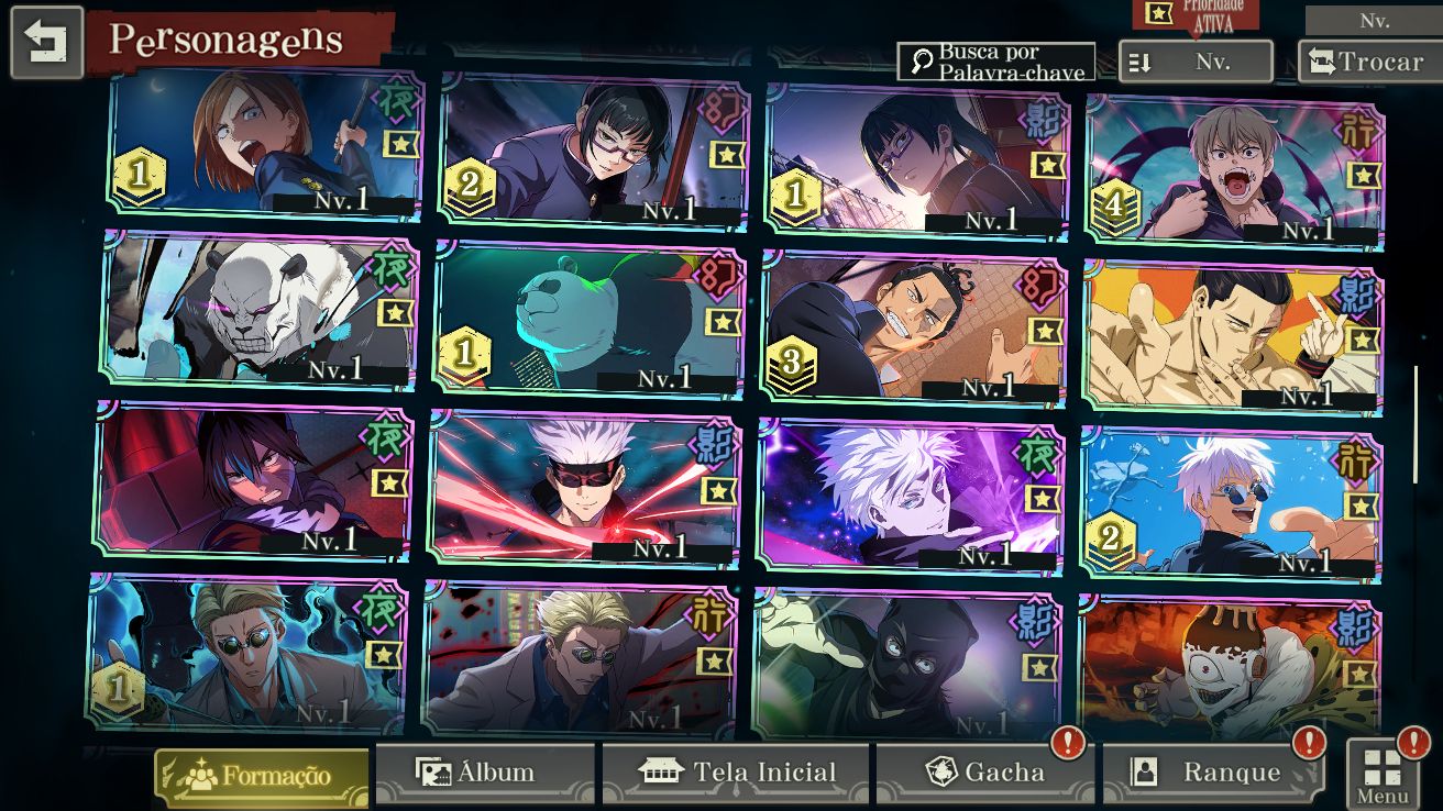 Conta JJK 9 Limitados + Cubos e 1K+ Tickets